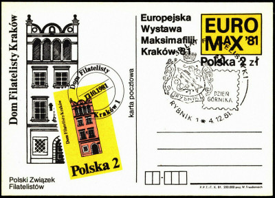 Cp 798 [KO81 225] 30 lat filatelistyki, Dzień G&oacute;rnika